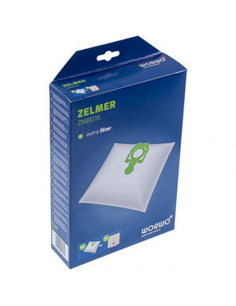 Zelmer \ Bosch ZMB01K Набір мішків WORWO (4шт) для пилососа Zelmer \ Bosch ZMB01K Набір мішків WORWO (4шт) для пилососа